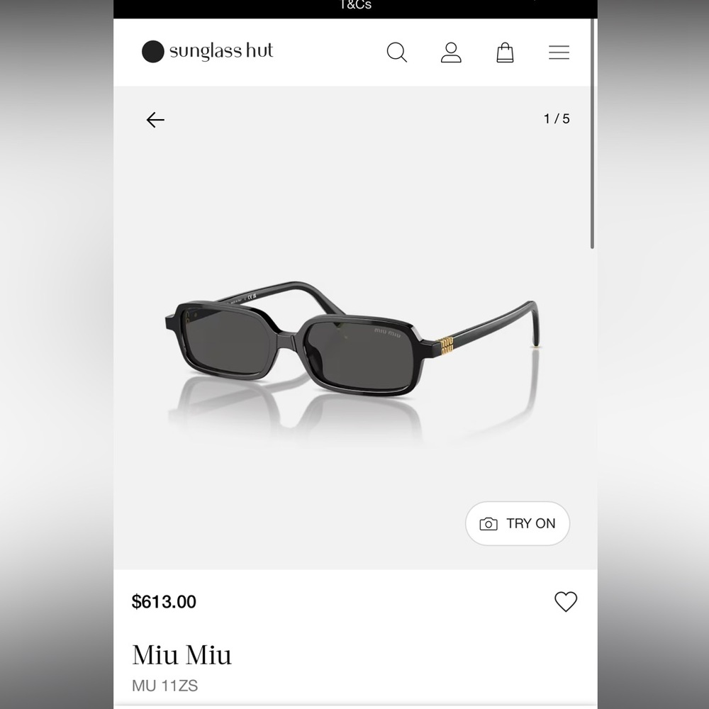 AUTHENTIC Miu Miu Sunglasses Rectangle frame - Picture 9 of 9